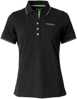 Produktbild: Fendt Poloshirt Damen schwarz, grün