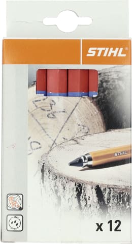 Produktbild: STIHL Signierkreide rot 12 St. 12 cm, für trockenes und feuchtes Holz, 0000 881 1501