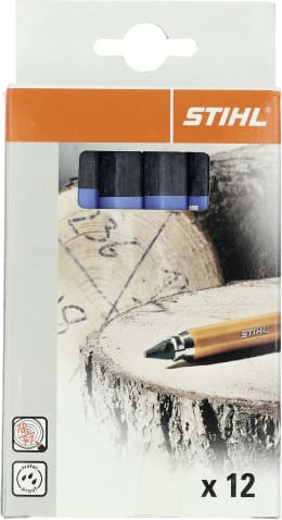 Produktbild: STIHL Signierkreide blau 12 St. 12 cm, für trockenes und feuchtes Holz, 0000 881 1500