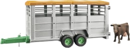 Produktbild: Bruder® Modell Viehtransportanhänger mit einer Kuh 1:16