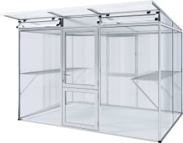 Lifestyle: KGT Gewächshaus Linea II pressblank Drehtür geteilt (abschließbar)
