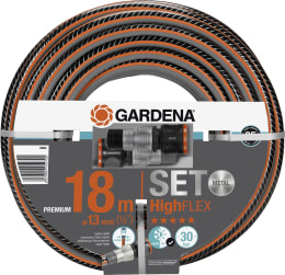 Produktbild: GARDENA Gartenschlauch Comfort HighFLEX Set mit Hahn-/Schlauchverbinder, Wasserstop