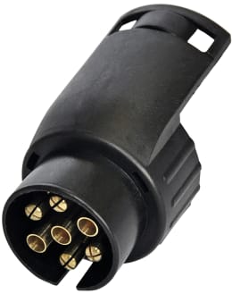 Produktbild: TRAILER POOL Anhänger-Adapter 12 V Stecker 7-polig, Steckdose 13-polig, Länge 45 mm