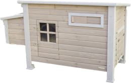 Lifestyle: KERBL Hühnerstall Emma 146 x 74 x 85 cm mit erhöhtem Anbau