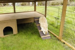 Lifestyle: KERBL Freilaufgehege 220 x 115 x 75 cm rechteckig, mit Ausbruchsperre, für Kaninchen und Meerschweinchen