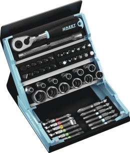 Produktbild: Hazet® Steckschlüsselsatz SmartCase 2200SC 1/4 50-teilig mit Kunststoff-Klappbox