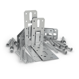 Produktbild: Formel-Pro Türpfosten Steckwinkel aus Metall mit Befestigungsmaterial, Set 4 Stück