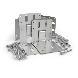 Produktbild: Formel-Pro Türpfosten Steckwinkel Set aus Metall mit Montagematerial