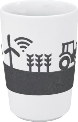 Produktbild: BayWa Porzellanbecher Touch 350 ml aus Porzellan, Filz