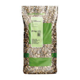 Produktbild: casafino Fluss– und Rheinkies 32 – 70 mm bunt-dunkel 25 kg Sack