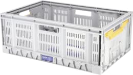 Produktbild: ALUTEC Obstkiste 46 l klappbar, durchbrochen, lebensmittelecht B x H x T: 600 x 230 x 400 mm