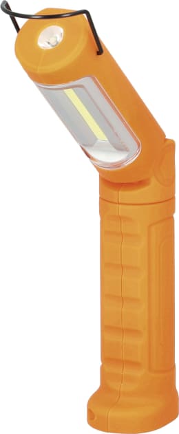 Produktbild: KUNZER LED-Akku-Arbeitsleuchte 300 lm, 70 lm Arbeits-/Kopflicht, 120° schwenkbar, orange, PL-023.2 ORANGE