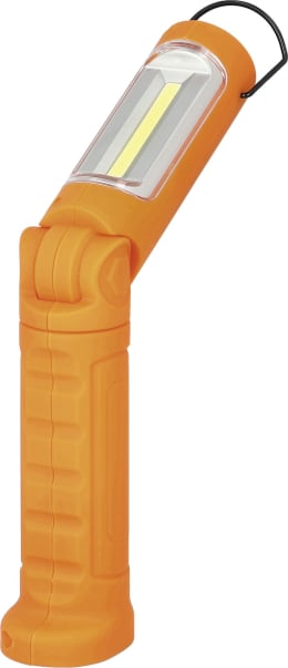 Produktbild: KUNZER LED-Akku-Arbeitsleuchte 300 lm, 70 lm Arbeits-/Kopflicht, 120° schwenkbar, orange, PL-023.2 ORANGE