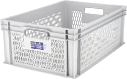 Produktbild: ALUTEC Obstkiste 39 l durchbrochen, lebensmittelecht B x H x T: 600 x 220 x 400 mm