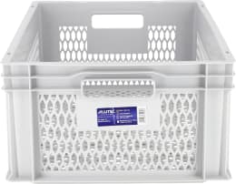 Produktbild: ALUTEC Obstkiste 39 l durchbrochen, lebensmittelecht B x H x T: 600 x 220 x 400 mm