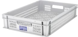 Produktbild: ALUTEC Obstkiste 24 l durchbrochen, lebensmittelecht B x H x T: 600 x 120 x 400 mm