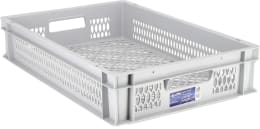 Produktbild: ALUTEC Obstkiste 24 l durchbrochen, lebensmittelecht B x H x T: 600 x 120 x 400 mm