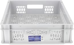 Produktbild: ALUTEC Obstkiste 24 l durchbrochen, lebensmittelecht B x H x T: 600 x 120 x 400 mm