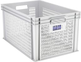 Produktbild: ALUTEC Obstkiste 70 l durchbrochen, lebensmittelecht B x H x T: 600 x 320 x 400 mm
