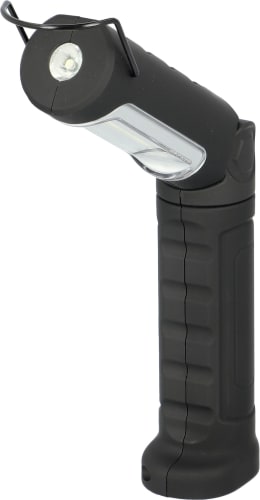Produktbild: KUNZER LED-Akku-Arbeitsleuchte 300 lm, 70 lm Arbeits-/Kopflicht, 120° schwenkbar, schwarz, PL-023.2 SCHWARZ