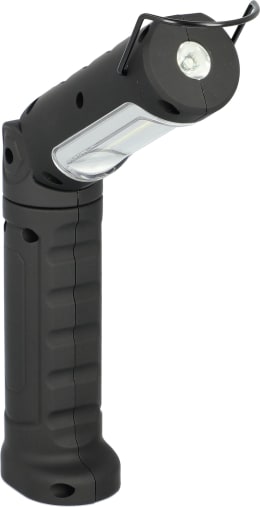 Produktbild: KUNZER LED-Akku-Arbeitsleuchte 300 lm, 70 lm Arbeits-/Kopflicht, 120° schwenkbar, schwarz, PL-023.2 SCHWARZ