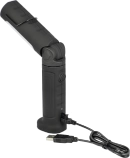 Produktbild: KUNZER LED-Akku-Arbeitsleuchte 300 lm, 70 lm Arbeits-/Kopflicht, 120° schwenkbar, schwarz, PL-023.2 SCHWARZ