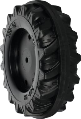 Produktbild: Rolly Toys® Hinterrad 308 x 98 - 12 mm-Achse mit Laufreifen, für Hinterachse mit Vierkantmitnehmer