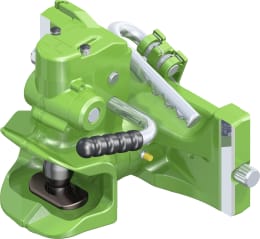 Produktbild: Rockinger Zugmaul RO865D automatisch in grün mit Adapterplatte und Bolzenaufnahme