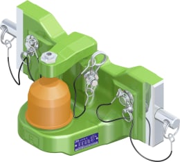 Produktbild: Rockinger Kugeleinsatz RO825A 390/25/32 mm, Kugel 80 mm, Fahrstuhllager, John Deere grün, RO825A9044C