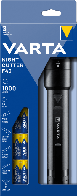 Produktbild: VARTA LED Night Cutter F40 Taschenlampe mit Batterien