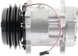 Produktbild: Klimakompressor 12 V mit Riemenscheibe Ø 140 mm, 2 Rippen, für Teleskoplader Claas; Traktor Challenger