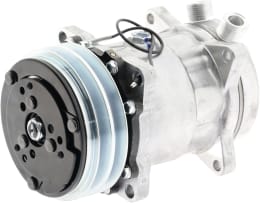Produktbild: Klimakompressor 12 V mit Riemenscheibe Ø 132 mm, 2 Rippen, für Traktor Hürlimann, Same