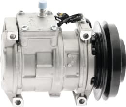 Produktbild: Klimakompressor 12 V mit Riemenscheibe Ø 146 mm, 1 Rippen, für John Deere, Denso: 10PA17C