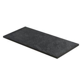 Produktbild: casafino Keramik Terrassenplatte Serie Stein, anthrazitschwarz-nuanciert 80 x 40 x 2 cm