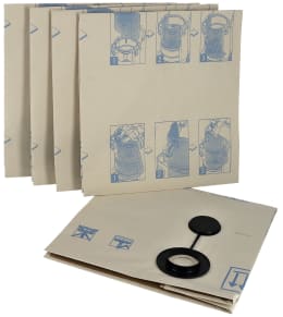 Set: Nilfisk Filtertüte SQ 6 5 St. Papier, Verschlussdeckel, für Sauger, SQ, SR, SRM, VC