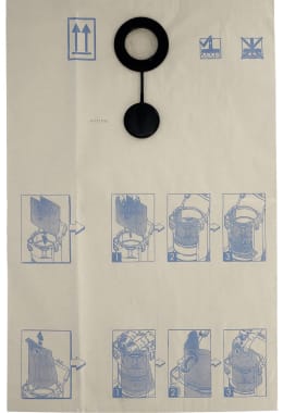 Set: Nilfisk Filtertüte SQ 6 5 St. Papier, Verschlussdeckel, für Sauger, SQ, SR, SRM, VC