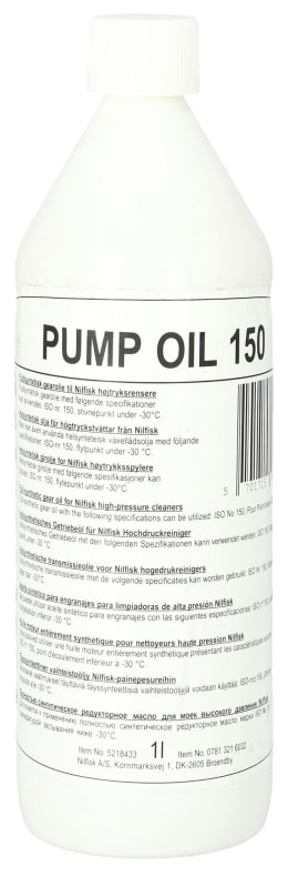 Produktbild: Nilfisk Pumpenöl 150, 1 l, für Hochdruckreiniger Schmierung Pumpe etc.