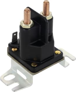 Produktbild: Briggs & Stratton Magnetschalter 12 V, 2 x M 6 Gewindebolzen, 1 x Flachsteckanschluss 6,3 mm, auf Montagefuß