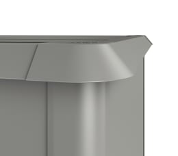 Produktbild: Biohort Schneckenschutz für Hochbeet in quarz-grau metallic, Detailansicht der Metallkante
