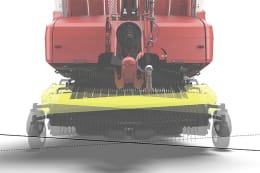 Produktbild: Pöttinger Ladewagen Jumbo mit Mehrzweck-Rotor in Rot mit gelbem Pick-up-System