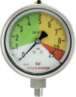 Produktbild: Amazone Manometer, Ø 100 mm, Betriebsdruck von/bis (kalk) 0 bis 25 bar