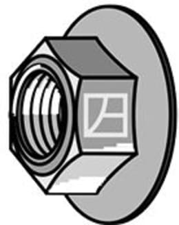 Produktbild: Industriehof® Sechskantmutter DIN 6927 M 8 x 1,25 - 8.8, mit Flansch