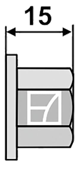Technische Zeichnung: Industriehof® Sechskantmutter DIN 6927 M 10 x 1,5 - 10.9, SW 16, mit Flansch
