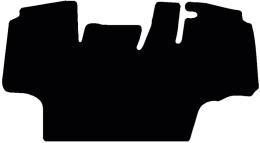Produktbild: Fußmatte Velours schwarz, für Case IH Traktor Maxxum MX 135, 150, 170, Bj. 97 – 02