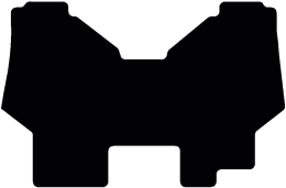 Produktbild: Fußmatte Velours schwarz, für Case IH Traktor CS, ab Bj. 94