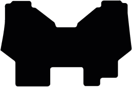 Produktbild: Fußmatte Velours schwarz, für Case IH Traktor C 70, Bj. 96 – 08