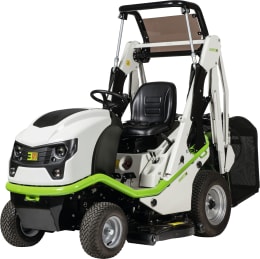 Produktbild: ETESIA Aufsitzmäher Buffalo in Weiß mit schwarzem Sitz und grünen Akzenten