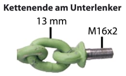 Technische Zeichnung: Kettenschraube Unterlenker, links für Deutz-Fahr D2807-D5207 + 07C-Serie, DX 3.10 SC + VC