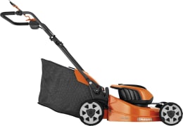 Produktbild: Husqvarna Akku-Rasenmäher LC 142i in Orange-Schwarz, Schnittbreite 42 cm, mit Grasfangkorb