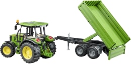 Produktbild: Bruder® Modell John Deere Traktor 5115 M mit Anhänger, 1:16